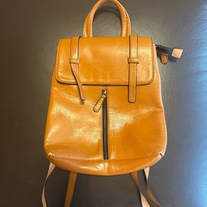 Leather backpack